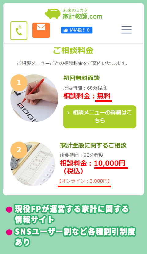 家計教師.comの料金相場