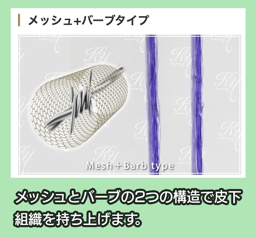 メッシュ+バーブタイプ