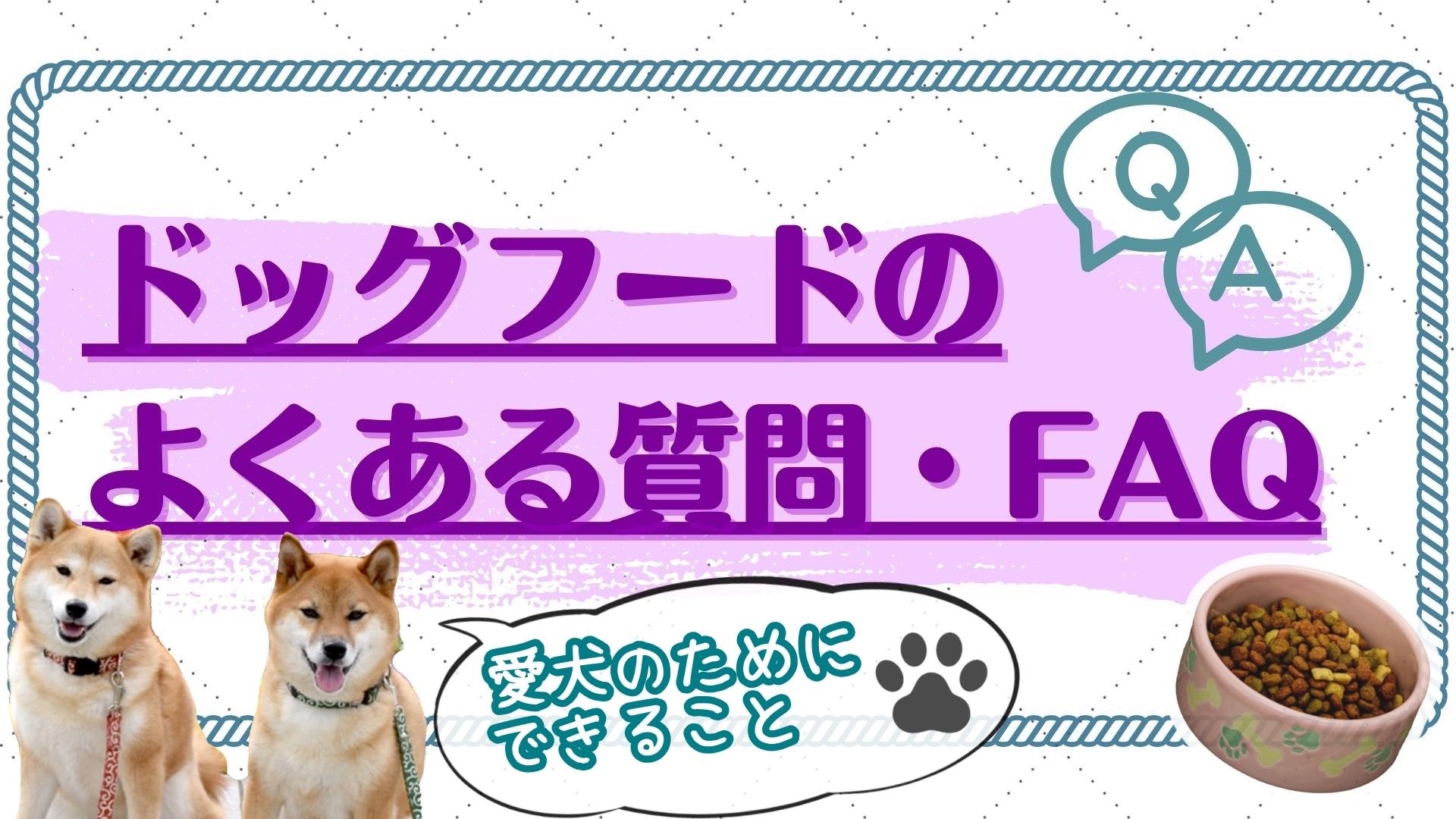 ドッグフードのよくある質問FAQ