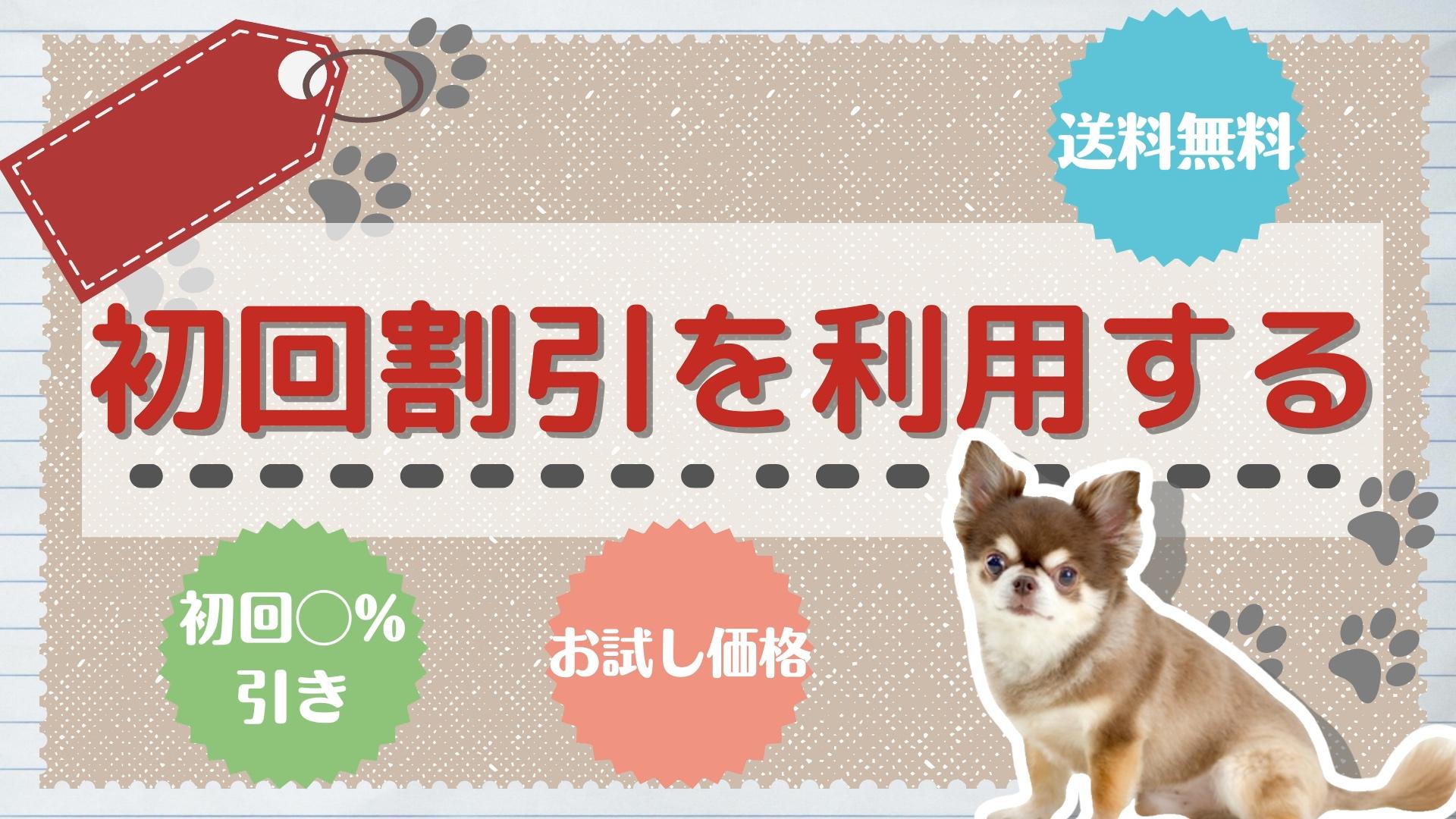 ドッグフード初回割引を利用する