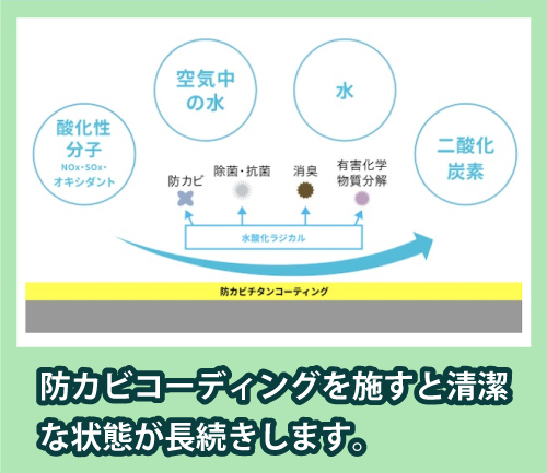 おそうじ本舗のオプション(防カビコーディング)