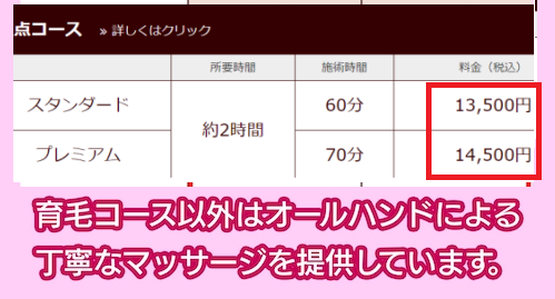 ルシュヴーのヘッドスパの料金