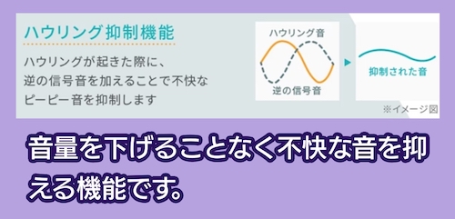 Vibe ハウリング抑制機能