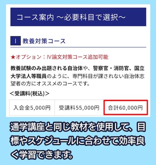 東京アカデミーの料金相場