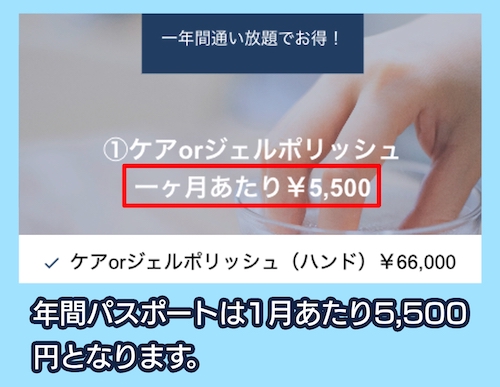 maninail CARE 年間パスポート