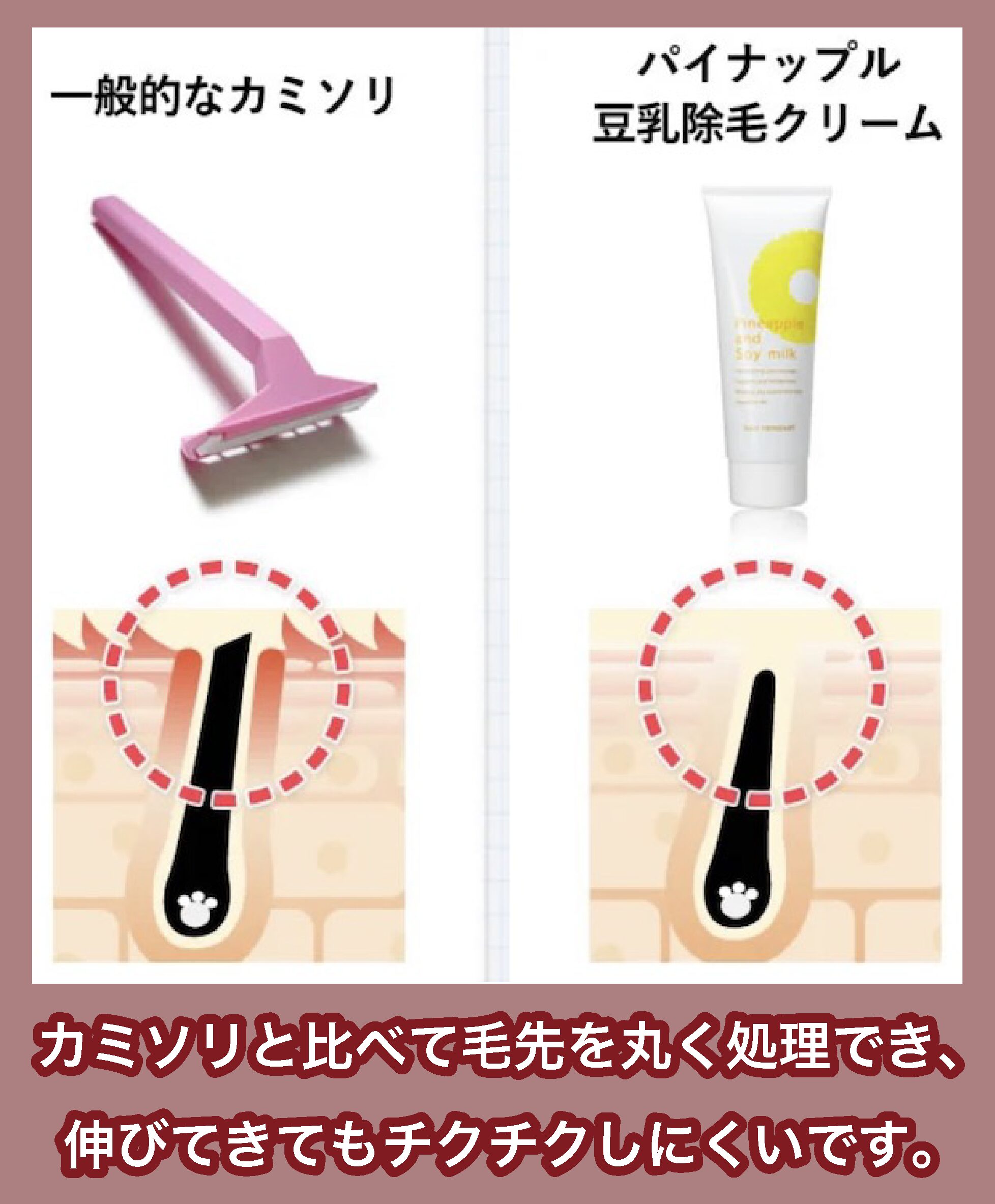 カミソリと除毛クリームの違い