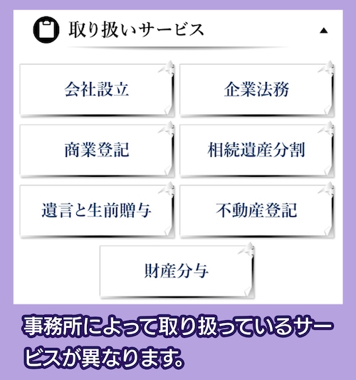 司法書士法人つばさ総合事務所 専門分野