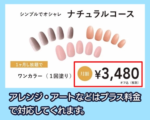 Vento nailの料金相場