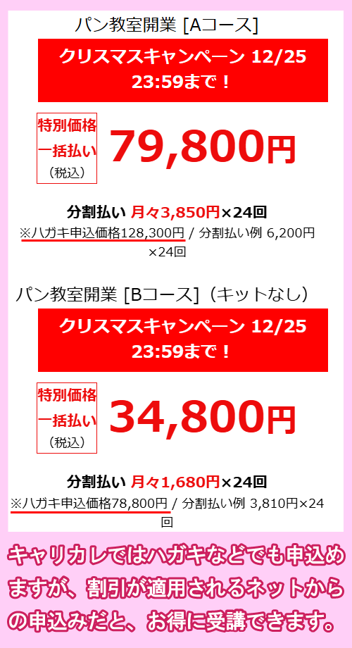 キャリカレのWEB割引