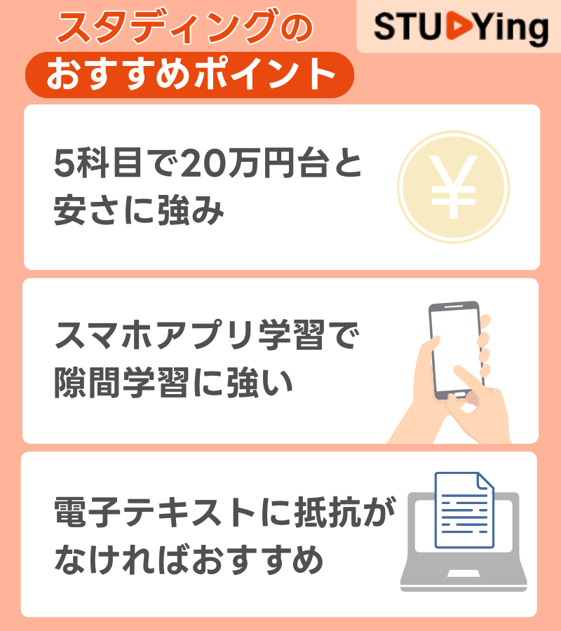 スタディング税理士講座のおすすめポイント