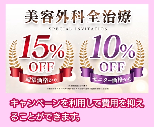 湘南美容クリニックのキャンペーン