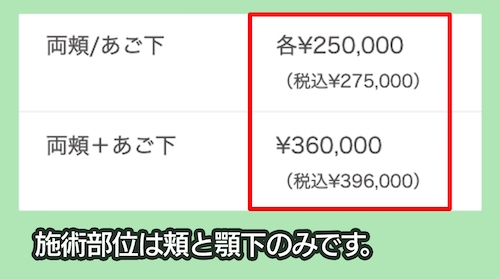 Wクリニックの費用相場