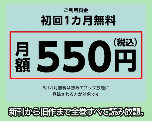 ブック放題の料金相場
