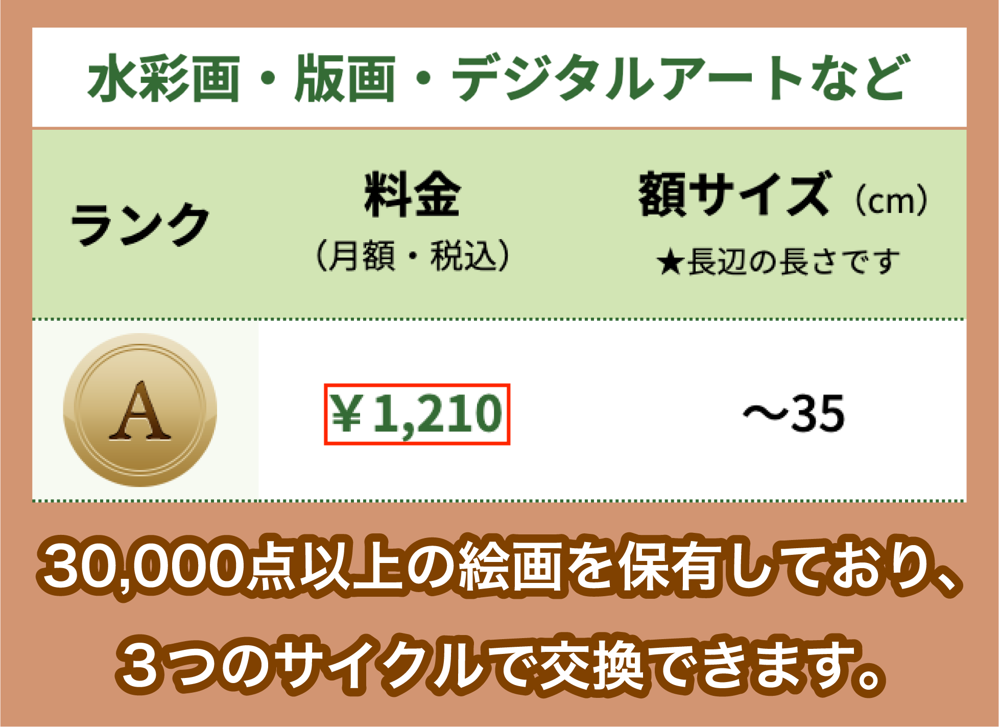 ギャラリー四季の料金
