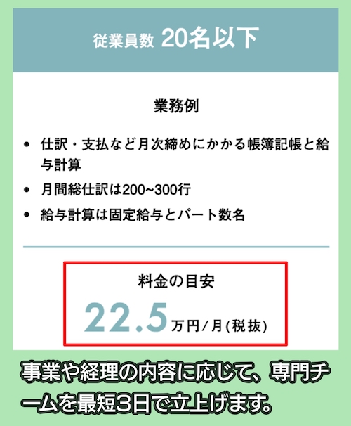 CASTER BIZ accountingの料金