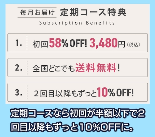 ダーマフィラープレミアムの定期便特典