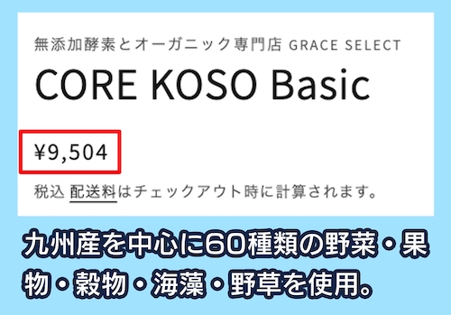 「CORE KOSO Basic」の価格