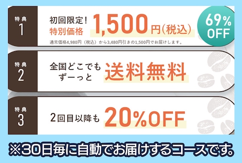 SLIM COFFEE 定期購入割引