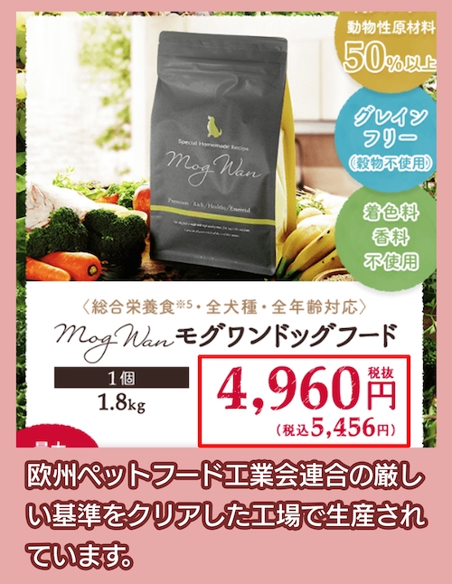 「モグワン」の価格相場