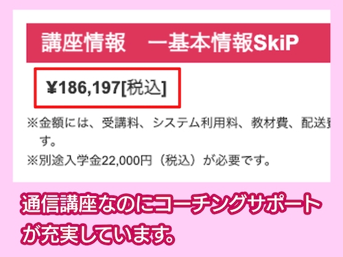 通信講座ネバギバの料金相場