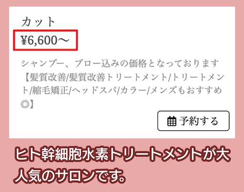 Nuuds ヘアサロンの料金