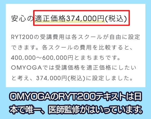 OMYOGAの料金相場