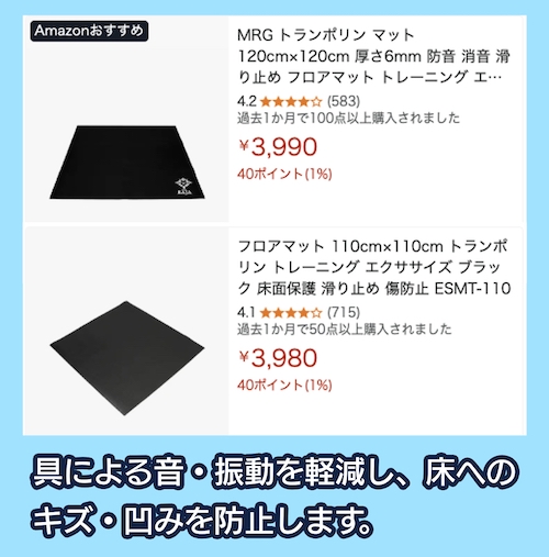 Amazon トランポリン用フロアマット