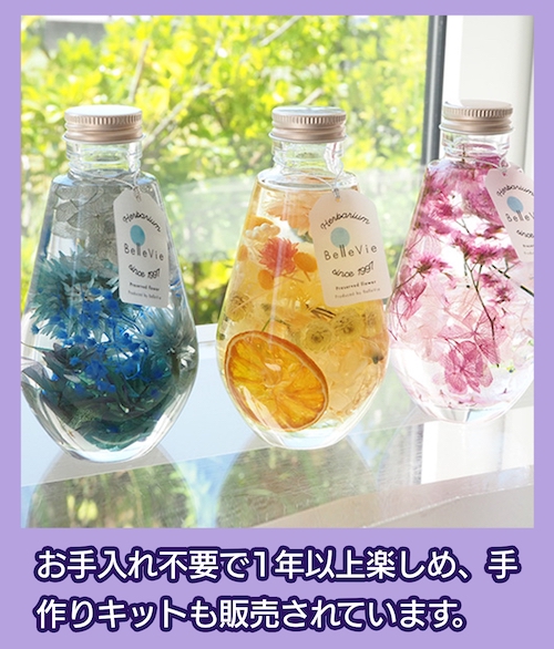 ベルビーフルールのハーバリウム