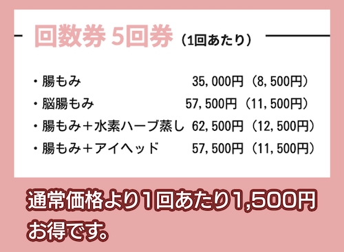 美腸活サロンOLINO 回数券