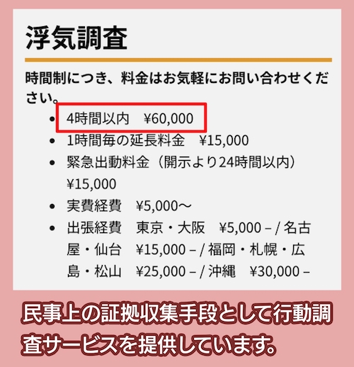 Japan PIの料金相場