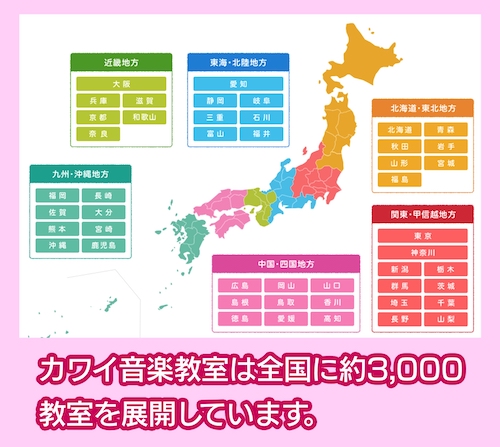 カワイ音楽教室 教室数