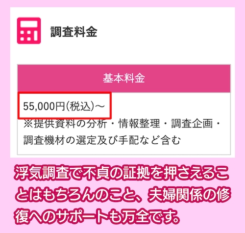 さくら幸子探偵事務所の料金相場