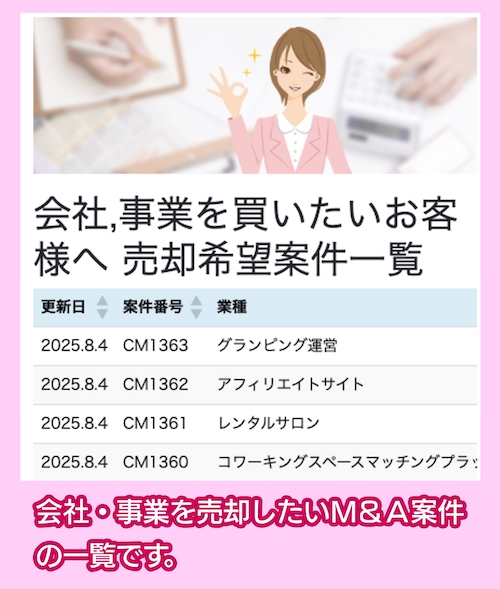 クラリスの売却希望案件一覧