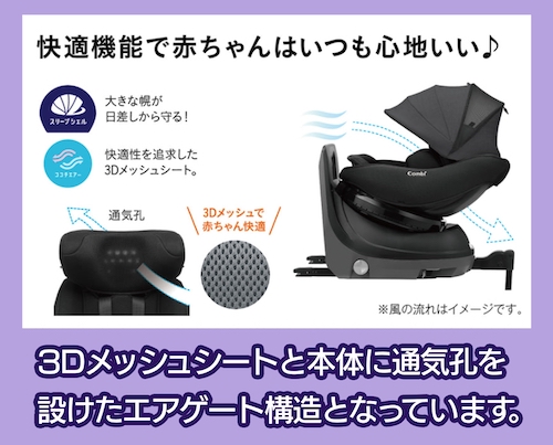 クルムーヴ コンパクトR129 エッグショックJS シートの素材