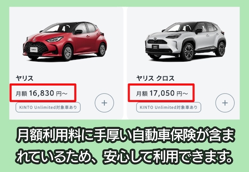 KINTO ONEの料金相場