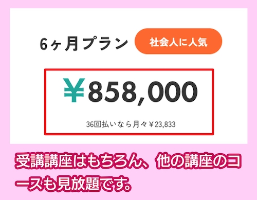 アイデミーの価格相場