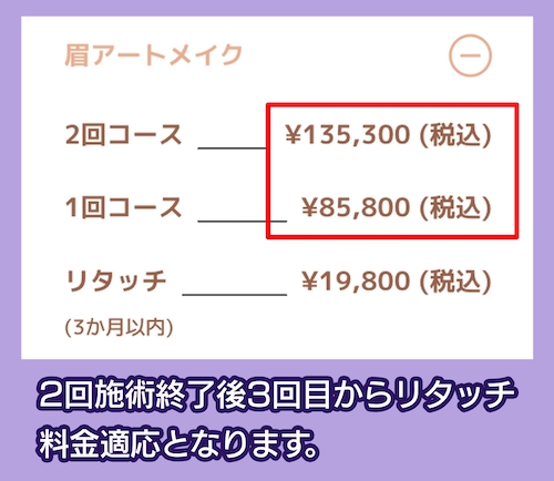BMC CLINIC 南青山の料金相場